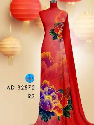 Vải Áo Dài Hoa In 3D AD 32572 30